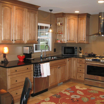 WARM KITCHEN - with Black and Maple Glazed Cabinets