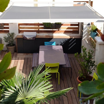 MARSEILLE - Piscine et Terrasse. Aménagements en bois.