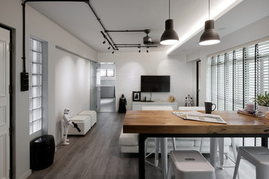 Inspiration for a scandinavian living room remodel in Singapore