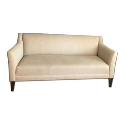 Crate and Barrel White Margot Love Seat - Loveseats