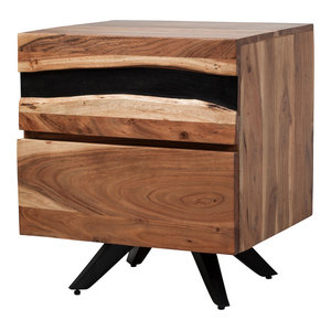Colorado Live Edge Nightstand Industrial Nightstands And Bedside Tables By Taran Design