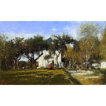 Eugene-Louis Boudin Fervaques Garden and House of Monsieur Jacuette Wall Decal