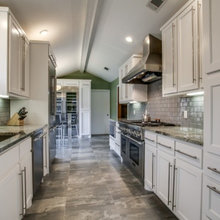 Small Galley Kitchen with DR at one end