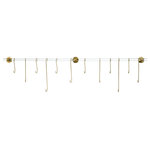StyleCraft - Dann Foley Acrylic and Metal Wall Hanger Clear Finish DFW42917DS - Decorate the bare walls in your hallway or living room with the StyleCraft Dann Foley acrylic and metal wall hanger. This indoor wall hanger is made with a clear acrylic rod and 12 brass metal finished hooks. Use this wall hanger to add a decorative touch to any wall.