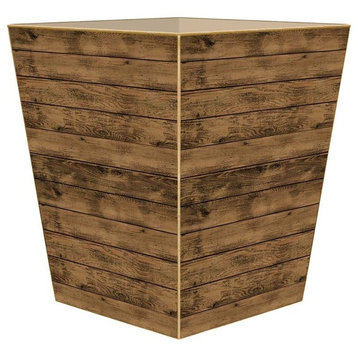 Shiplap Wood Wastepaper Basket
