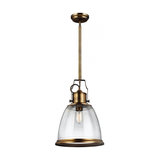 Aged Brass Large Pendant - 1 x 75W E27