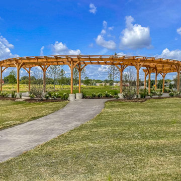 Timber Frame Curved Garden Arbor