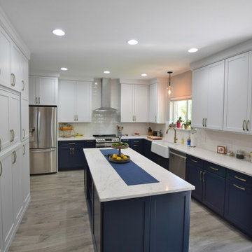 S Kirk Court - Blue & White Kitchen