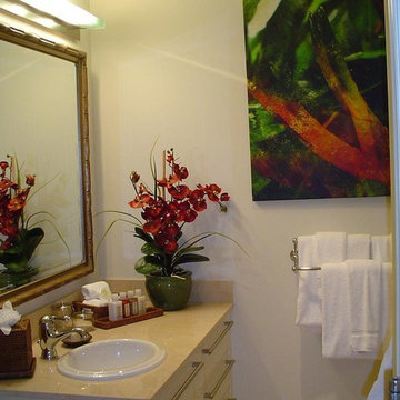 Transitional Guest Bath Design Ho'olei at Grand Wailea