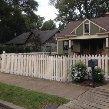 "Antique White" Stain and Seal on this West End Nashville Picket Fence