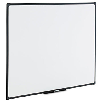 Universal One Dry Erase Board, Melamine, 48"X36", Black Frame