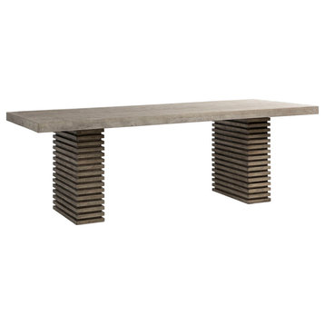 89" Modern Grey Dining Table