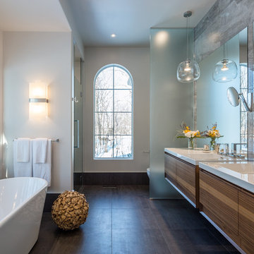 Modern Nature Master Bath | Astro Design Centre | Ottawa, Canada