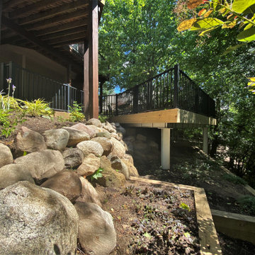 Cantilevered Brick Patio
