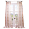 Lunetta Taupe Gold Embroidered Sheer Curtain