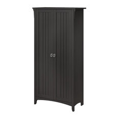 Salinas Bathroom Storage Cabinet With Doors, Black