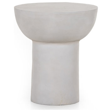 Searcy End Table-Textured Matte White