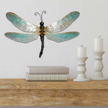 Eangee Home Design Dragonfly Wall Decor, Large Pearl
