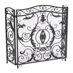 gdfstudio mariella floral iron fireplace screen silver finish fireplace screens - Decorative Fireplace Screens gdfstudio mariella floral iron fireplace screen silver finish fireplace screens - Decorative Fireplace Screens