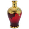 GlassOfVenice Murano Glass Decanter Set With Six Small Glasses 24K Gold Leaf - R