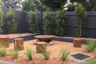 This is an example of a backyard xeriscape in Sydney.