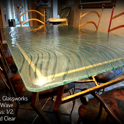 1/2" Thick Textured Glass Tabletop - Everyday Glasses