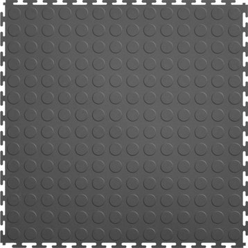8-Piece 20-1/2-in x 20-1/2-in Dark Gray Raised Coin Garage Floor