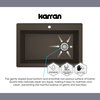 Karran Drop-In Quartz 33" 1-Hole Single Bowl Kitchen Sink, Grey