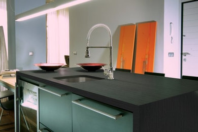 Minimalist kitchen photo in Boston