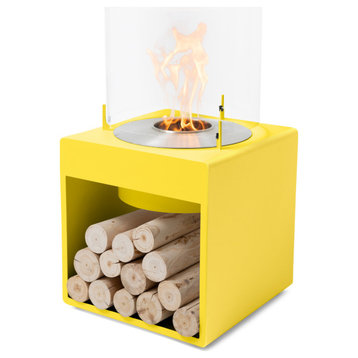 EcoSmart Pop 8L Fireplace Smokeless, Yellow, Ethanol Burner