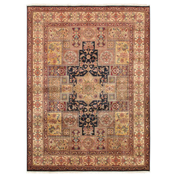 Pasargad Agra Collection Hand-Knotted Lamb's Wool Area Rug- 9' 2" X 12' 2"
