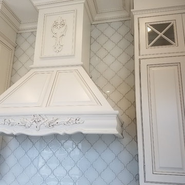 Custom High-End White and Charcoal Kitchen