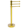 Vanity Top 3 Swing Arm Guest Towel Holder, Polished Brass