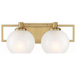 Designers Fountain - Designers Fountain 94502-BG Cowen, 2 Light Bath Vanity-6.75 In and 16 - Sassy yet refined. Lively yet sophisticated. The CCowen 2 Light Bath V Brushed Gold PolisheUL: Suitable for damp locations Energy Star Qualified: n/a ADA Certified: n/a  *Number of Lights: 2-*Wattage:60w Incandescent bulb(s) *Bulb Included:No *Bulb Type:Incandescent *Finish Type:Brushed Gold