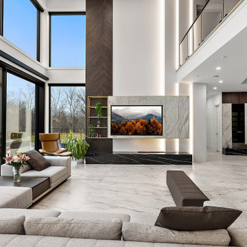 Modern Home in Farmland Setting