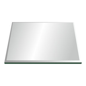 18 X 36 Rectangle Clear Glass Table Top 1//2 Thick with Flat Polished Edge and Touch Corners
