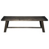 Alpine Furniture Newberry Wood Dining Bench in Salvaged Gray