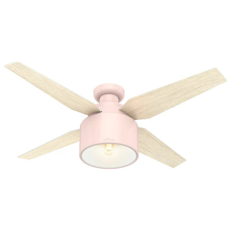 Hunter Cranbrook 52 Low Profile 52" Indoor Ceiling Fan - 4 - Blush Pink