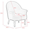 Rustic Manor Ronaldo Accent Chair Upholstered, Linen, Dark Gray