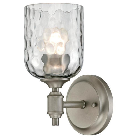 Westinghouse 6326600 Basset 1 Light 4-15/16"W Bathroom Sconce - Dark Pewter