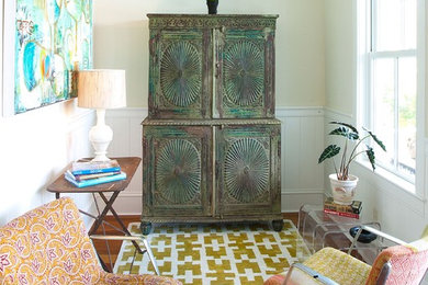 Inspiration for an eclectic family room in Charleston.