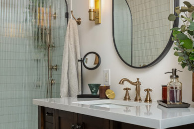 Example of a transitional bathroom design in Indianapolis