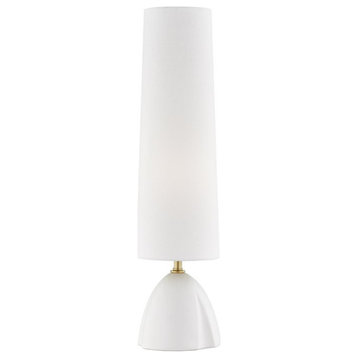 Hudson Valley Inwood 1-Light Table Lamp L1466-WH, White
