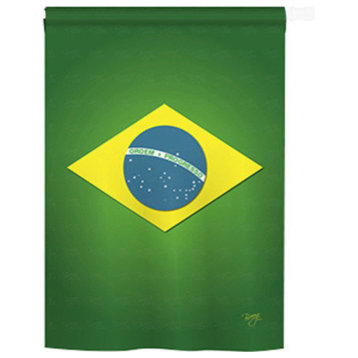 Brazil 2-Sided Vertical Impression House Flag