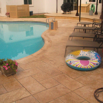 Stamped Concrete Pool Deck