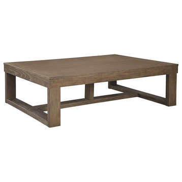 Bowery Hill Modern Contemporary Coffee Table in Grayish Brown