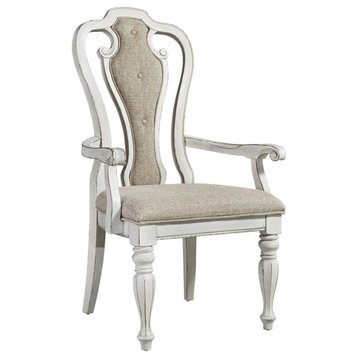 Liberty Furniture Magnolia Manor Arm Chair in Antique White - Set of 2