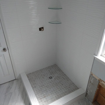 Custom Shower and Fireplace Tilework