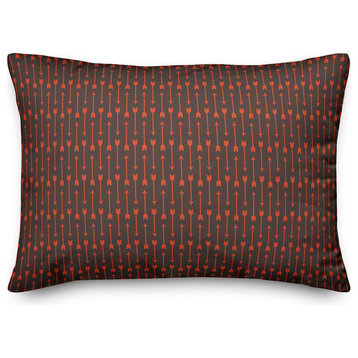 Red Arrows Pattern Throw Pillow