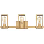 Quoizel Lighting - Quoizel Lighting LGN8724WS Leighton - 3 Light Bath Vanity - The Leighton collection offers smart and structuraLeighton 3 Light Bat Weathered BrassUL: Suitable for damp locations Energy Star Qualified: n/a ADA Certified: n/a  *Number of Lights: 3-*Wattage:100w Incandescent bulb(s) *Bulb Included:No *Bulb Type:Incandescent *Finish Type:Weathered Brass